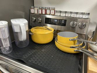 Caraway, yellow 5 piece cooking set