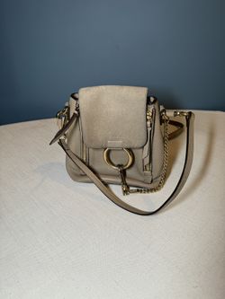 CHLOÉ Faye Mini Backpack Leather and Suede