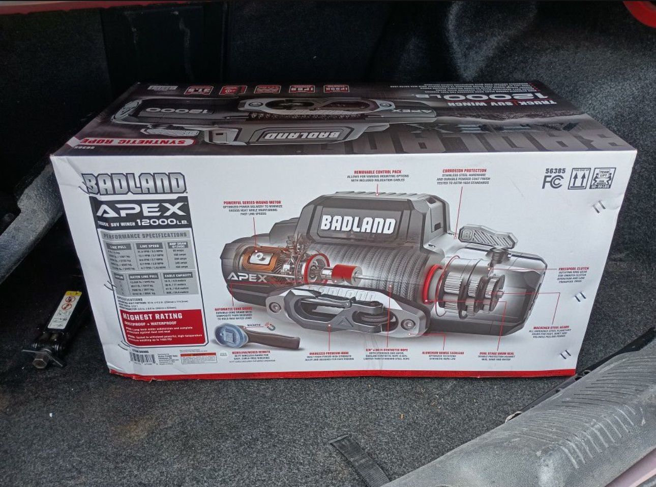 BADLAND APEX 12,000 lb. Winch with Synthetic Rope and Wireless Remote