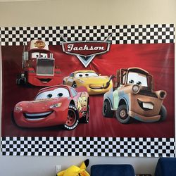 Cars Backdrop Banner (Jackson Personalization)