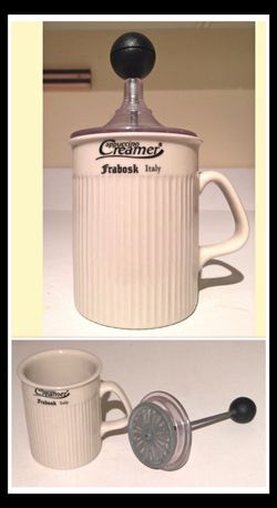Frabosk Porcelain Cappuccino Creamer Milk Frother Mug Italy for Sale in  Miami, FL - OfferUp