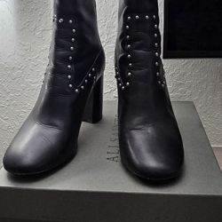All Saints Women's Black Leather Boots In Size US9 EU 40