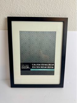 Studio Decor Aspect Black Picture Frame 11x14 with White Mat 8x10 Display