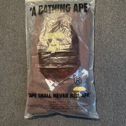  Bathing Ape Shirt , Brown,  Size small 
