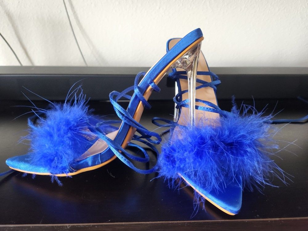 Blue High Heels