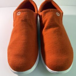 Merinos Men’s Slip On Shoes Orange 100%  Wool Lightweight Breathable