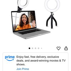 Ring Light (conference Light) Laptop Clip On!! 5 Different Light Settings And Color Changes