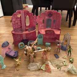 Vintage 1984 She-ra Crystal Castle Mattel With Characters And Accessories