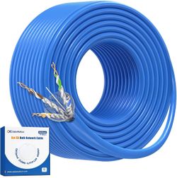 Cable Matters [UL Listed] 10Gbps in-Wall (CM) Rated 23AWG Bare Copper Shielded Cat 6A Cable - 300ft, Solid, S/STP, S/FTP Shielded Cat6a Bulk Ethernet 