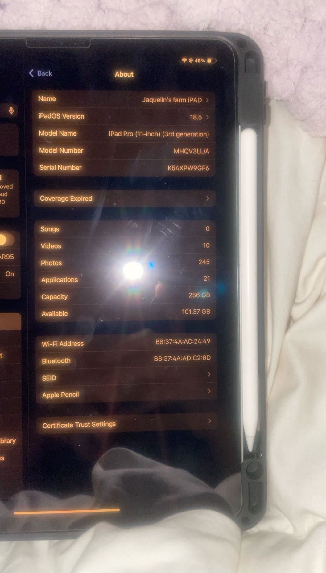 iPad Pro 256gb 3rd Generation 11inch M1