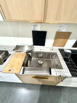 🔥All-in-One Workstation Kitchen Sink warehouse sale! Save time and space! Functional & Stylish!
