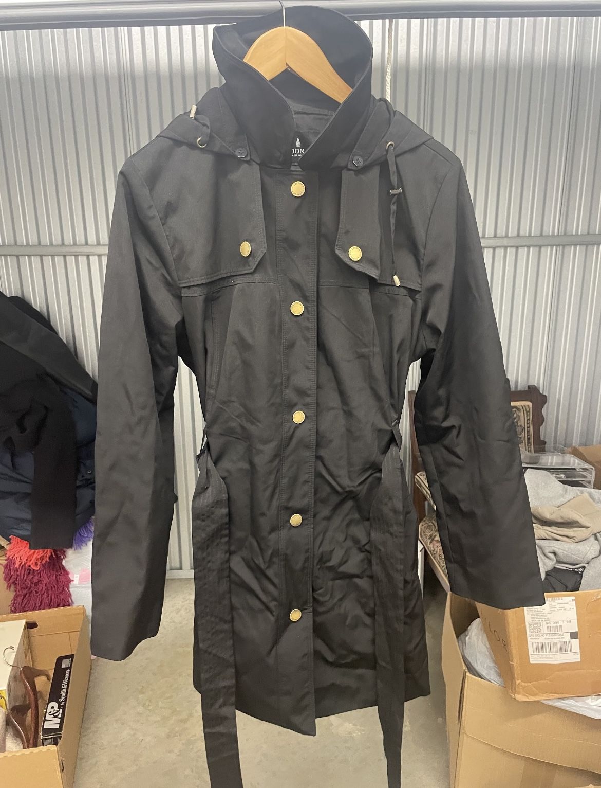 Women’s London Fog Black Hooded Jacket