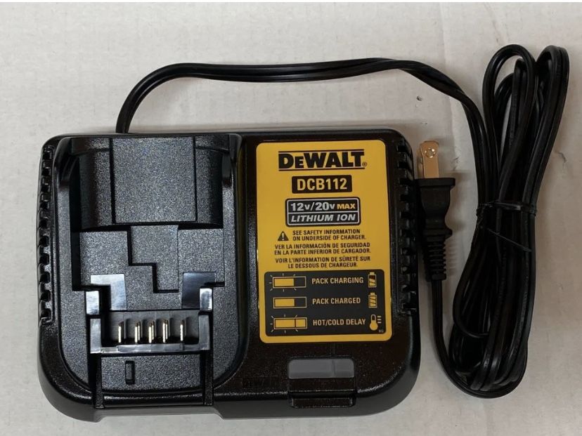 NEW GENUINE DEWALT DCB112 12V & 20V MAX Battery Charger Replaces DCB100 & DCB107