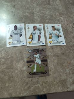 Real Madrid Football Trading Cards Lot of 4