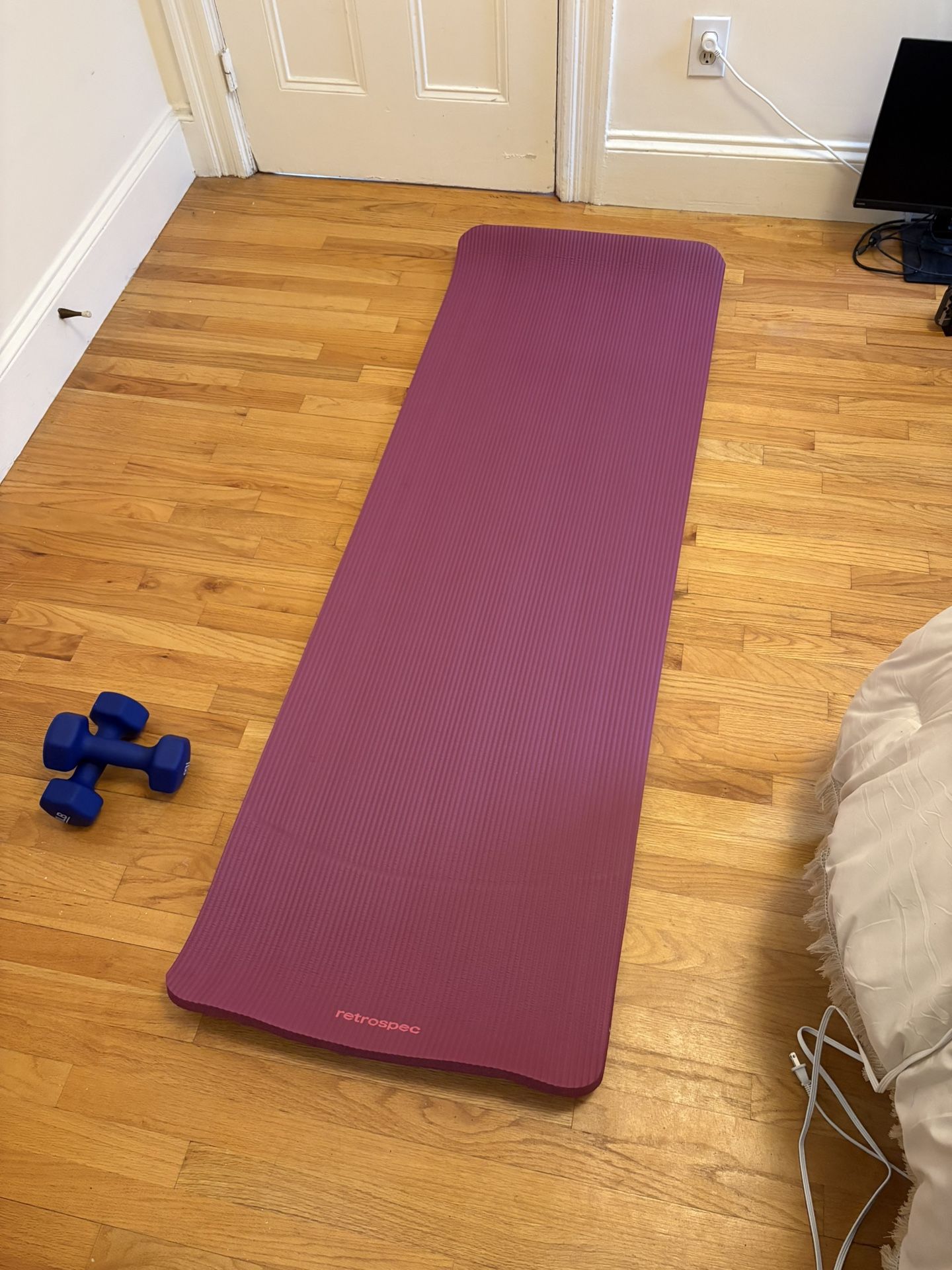 Yoga Mat and Dumbells