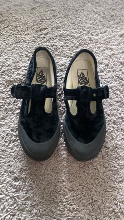 Vans  Black Velvet Mary Jane’s - Size 4.5