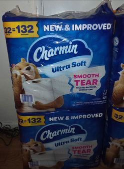 Bounty paper towels  and charming toilet paper