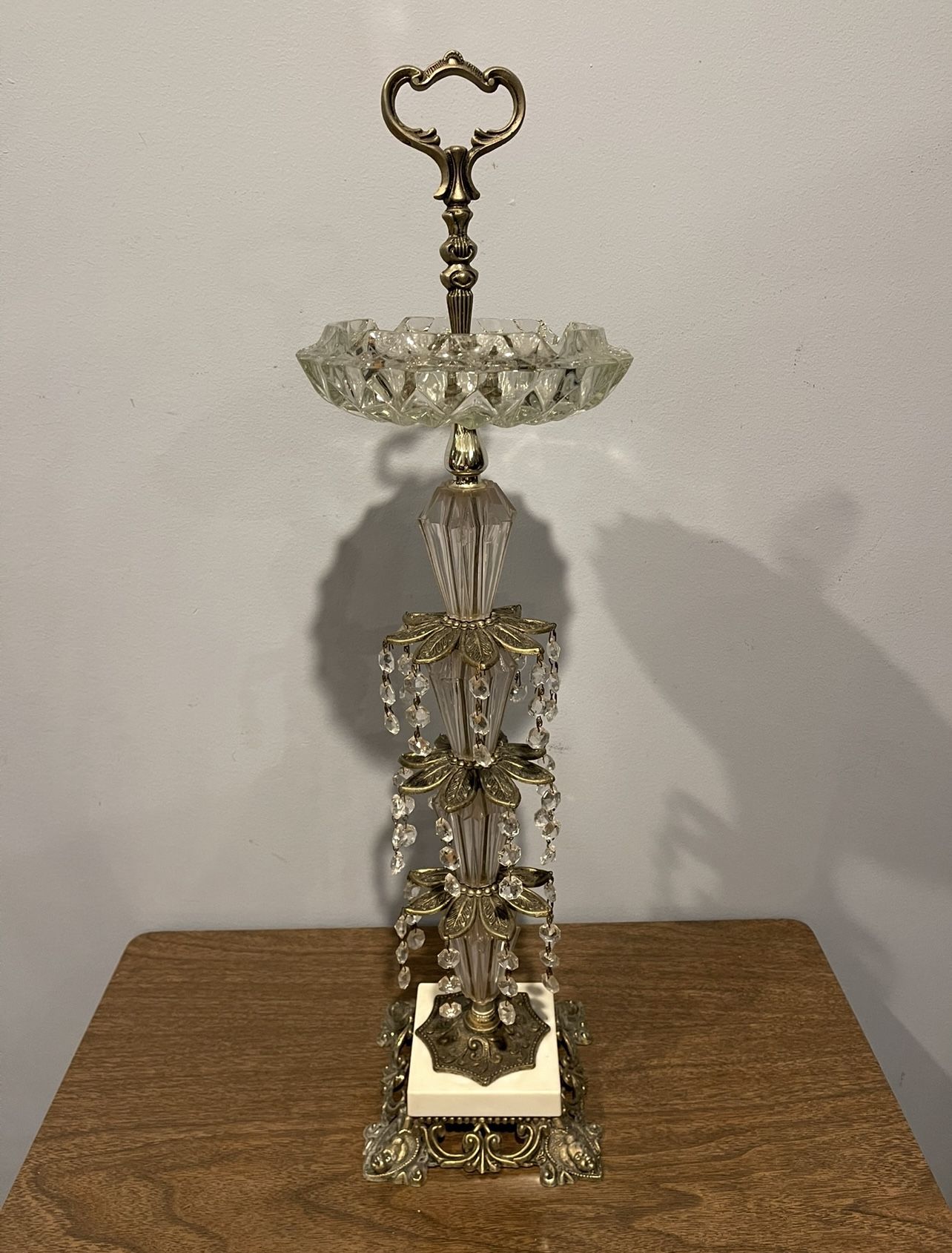 Elegant Vintage Crystal Ashtray