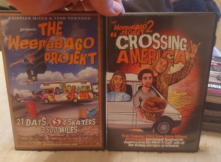 Skateboarding Dvd Set- "Winnebago Project 1 & 2... Crossing America "