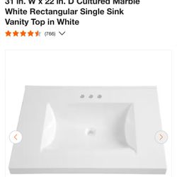 Glaciar Bay 31 In Vanity Top 