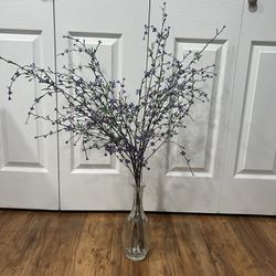 Vase with fake flowers