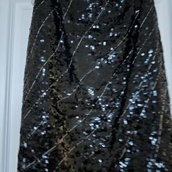 Sequins Black & Silver Skirt