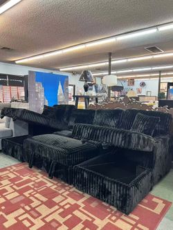 🔥Hot Deal🔥Brand New Two Chaise Sectional with pull out bed and  Storage Chaise $1099, Finance available, Delivery available
