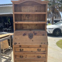 Rustic Hutch Secretary Desk 