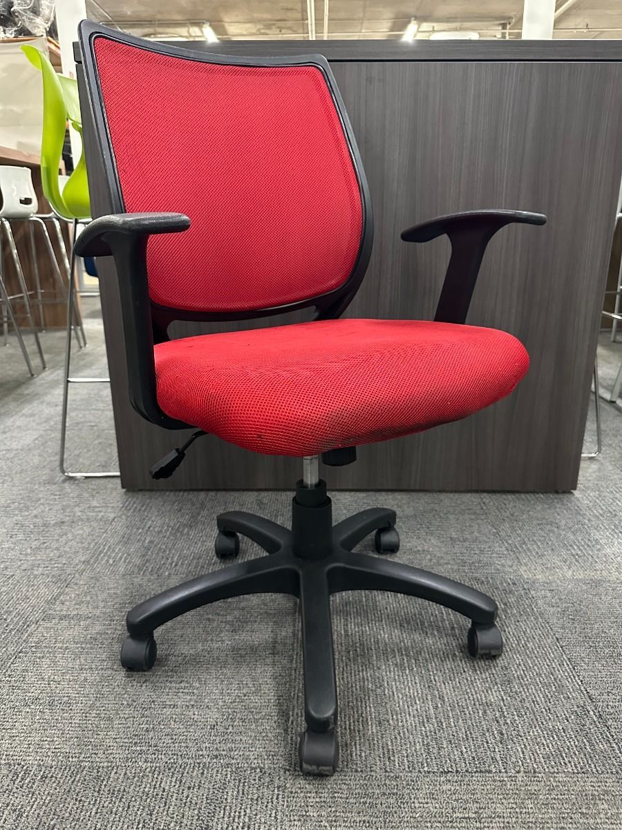 Wise Mesh Back Task Chair (Red/Black)