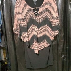 Enfocus Black Dress With -Gem Size 16 W.