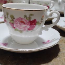 Pink Roses  China Tea Cups 