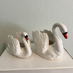 Vintage Goebel West Germany Swan Figurines 