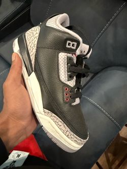 Black cement Air Jordan 3’s
