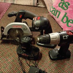 Craftsman Assortment Power Tools With Charger And Battery