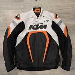 Rare KTM Motegi MotoGP Leather Jacket (Orange, Medium)