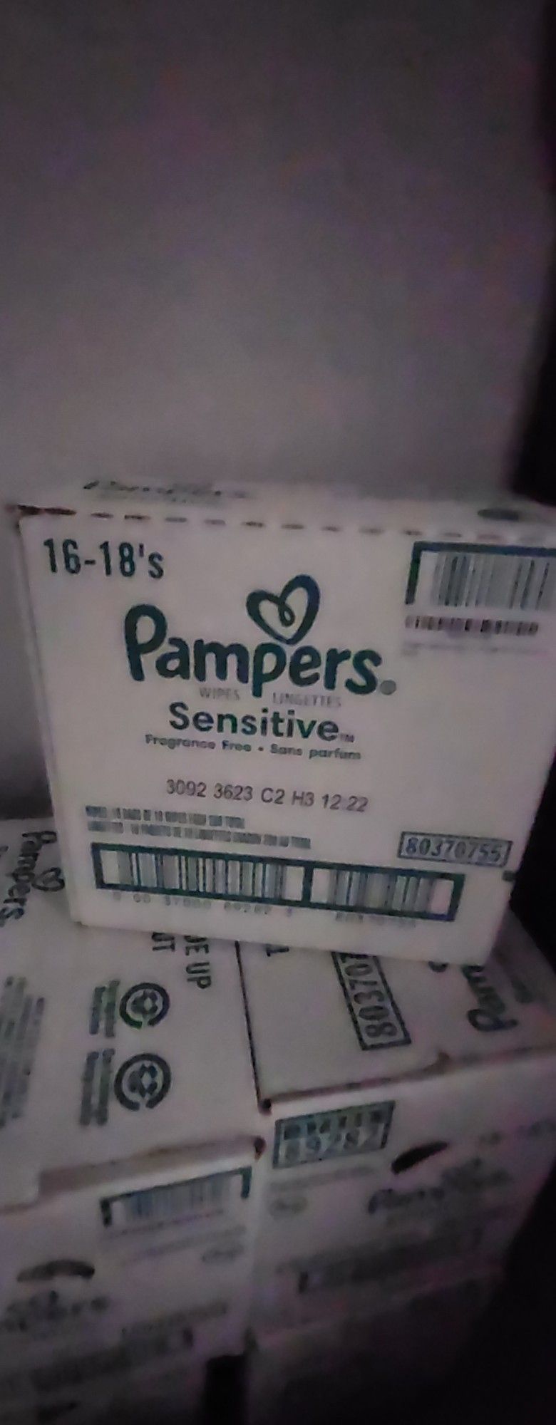 Pampers Sensitive Wipes 16 Pack (1 Box)