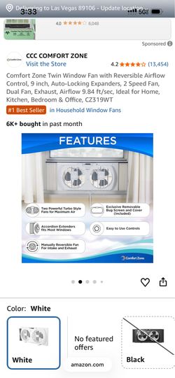Ventilador de ventana portatil