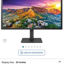 LG 24" Monitor (HIGH Resolution) Ultrafine 4K UHD IPS LED Monitor with Built-in Speakers, 3840x2160