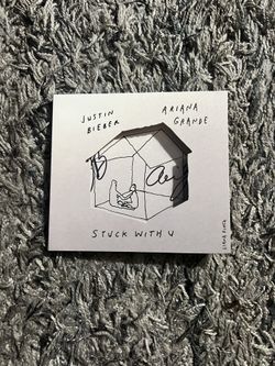 Signed Ariana Grande and Justin Bieber Stuck With U Cd