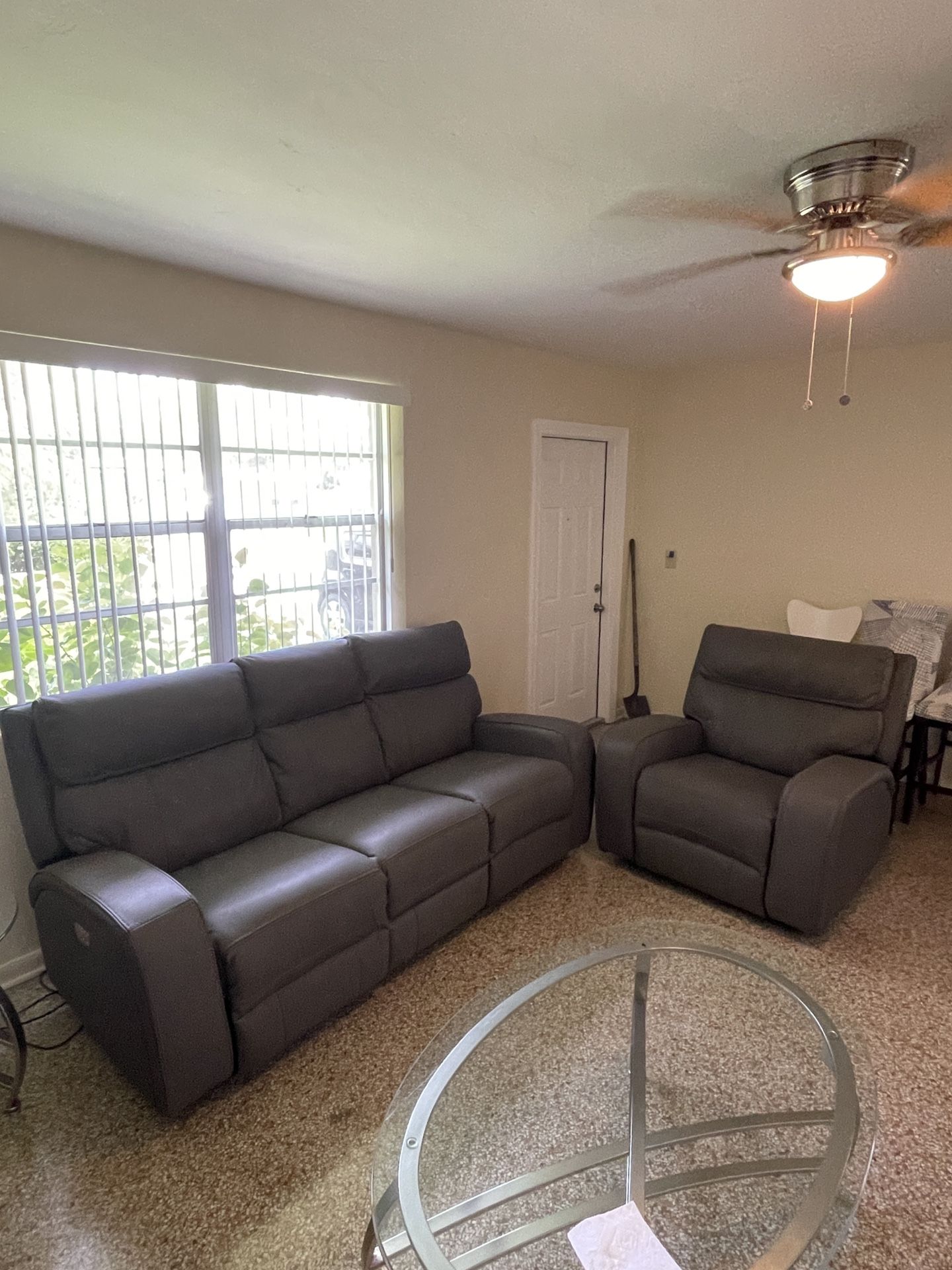 Electric Reclining Couch And Recliner Chair