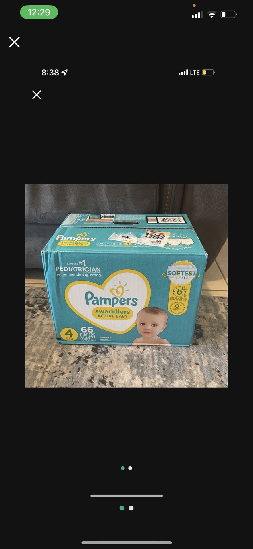 Pampers Swaddler Diapers Size 4