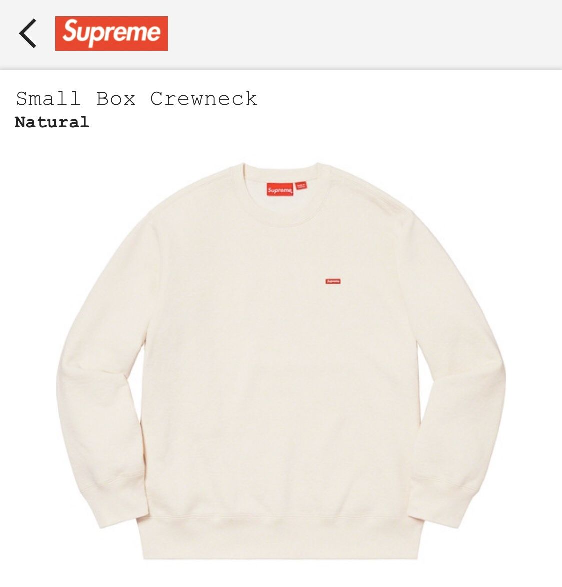 Supreme Smallbox Crewneck