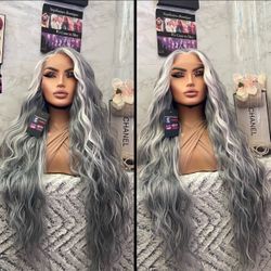 Human Hair Blended Lace Front Wig 