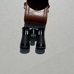 Vintage Swift Scout 4x30 Model 800 Binoculars Japan With Brown Leather Case