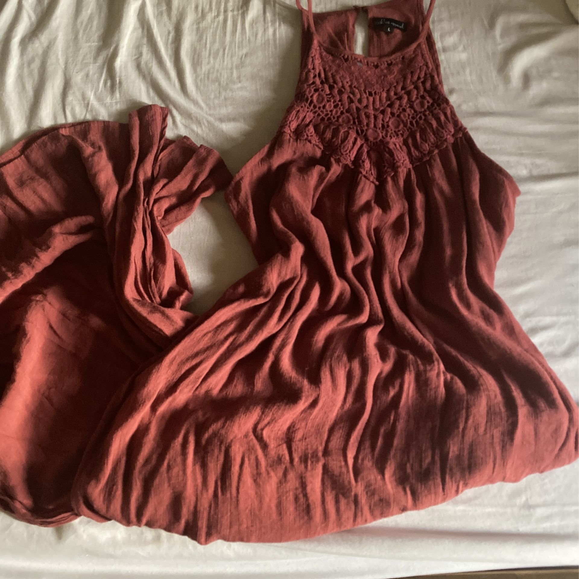 Women’s Rust Red Floor Length Dress