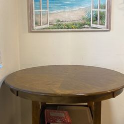 Counter Height Wood Table 
