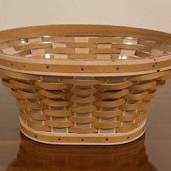 Longaberger 2011 Washed Linen Bowl Basket Set NEW - Retired
