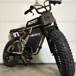 NEW 31MPH Electric Bike Full Suspension Large Battery Super Knobby GRYZ 73 Tires Comfort Seat