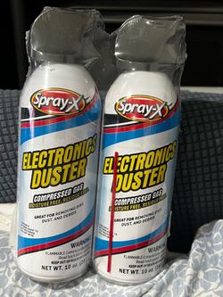 New Spray X Compressed A'ir Duster for Electronics, 10 oz. 2 pack