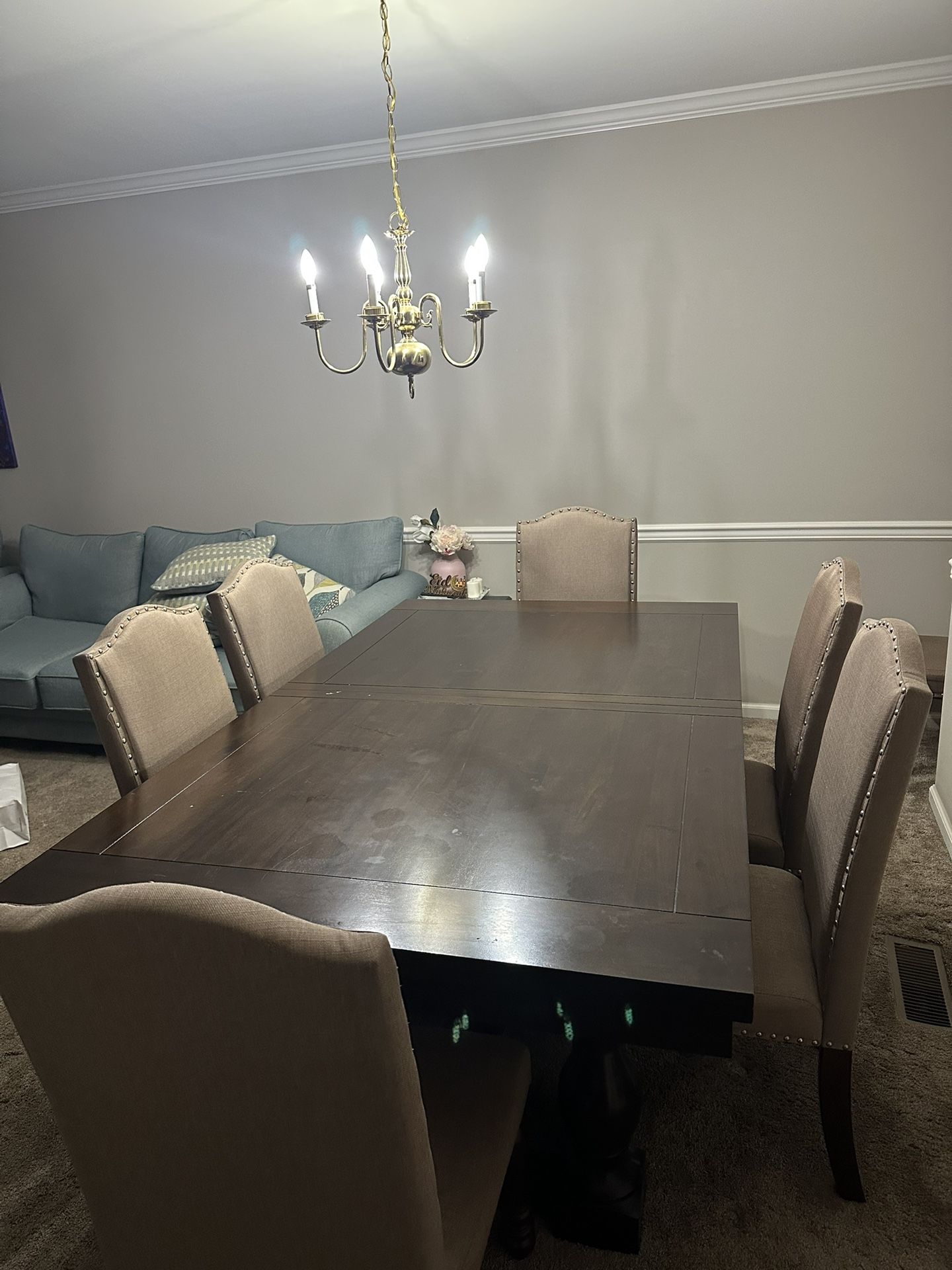 Beautiful Extendable Wooden Dining Table And Chairs